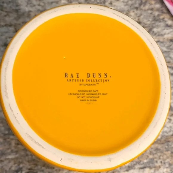 Rae Dunn Oh My Gourd Tall Canister Mustard Color - Picture 10 of 13